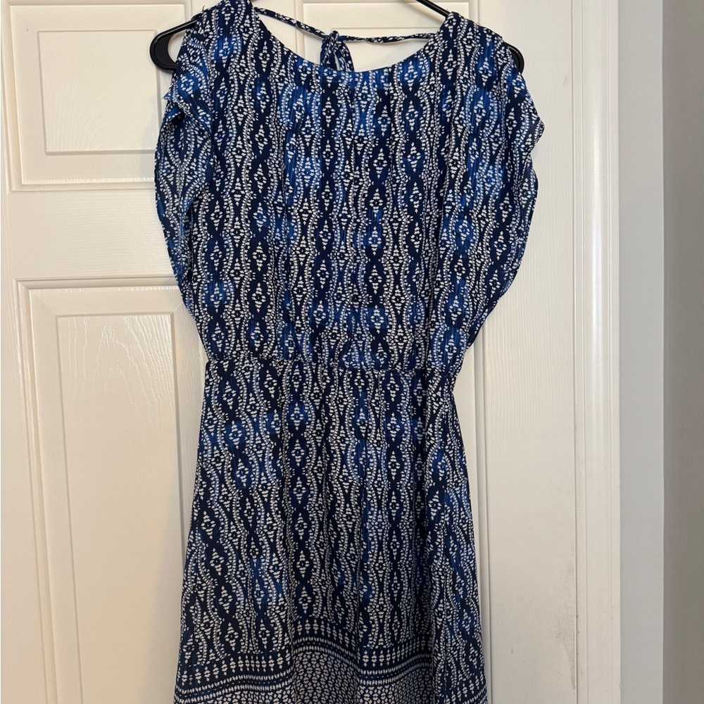 Blue Patterned Dress, The Limited